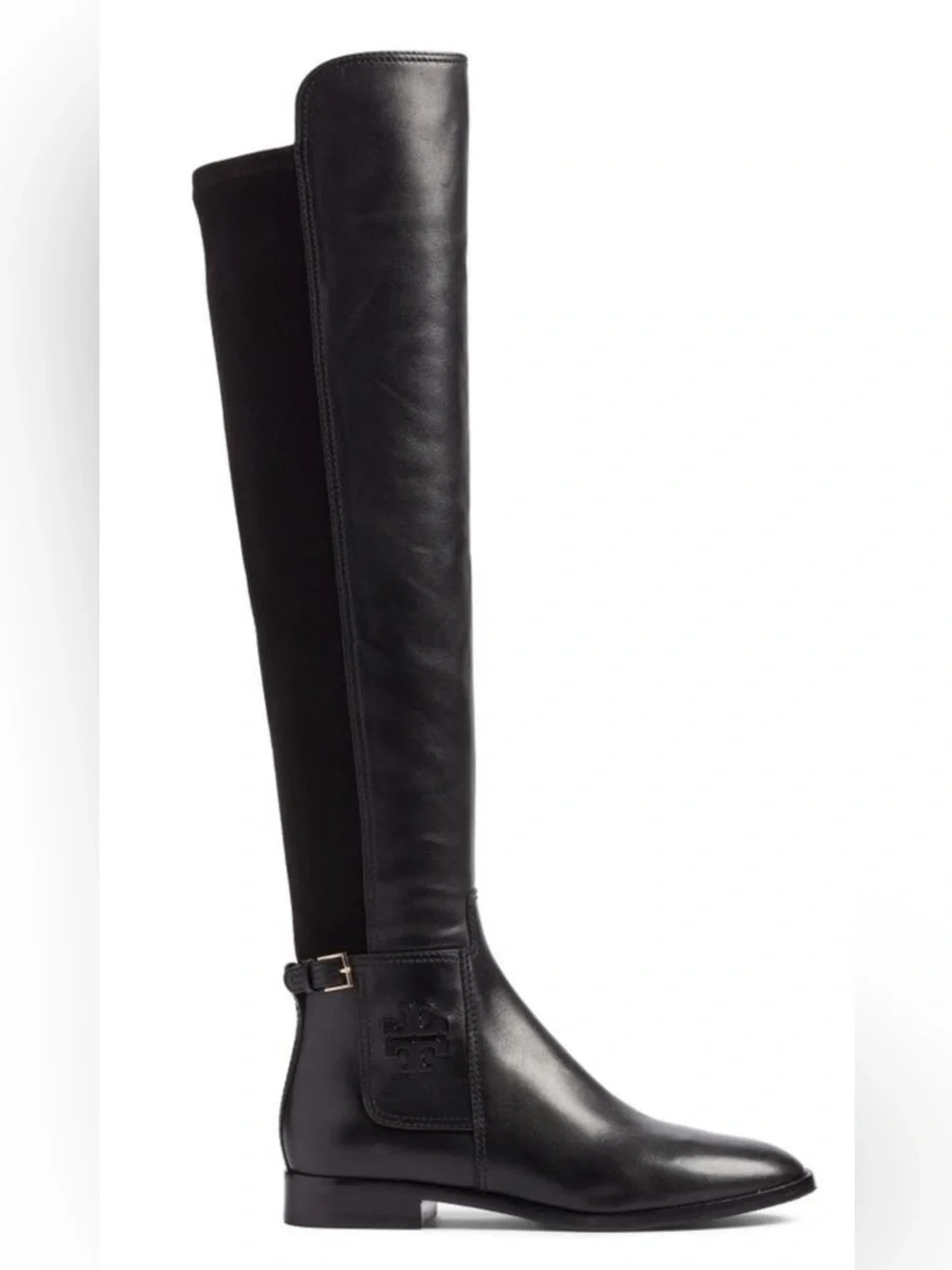 Tory Burch Wyatt Black Leather Over-the-Knee Riding Boots Size 7 MSRP $595